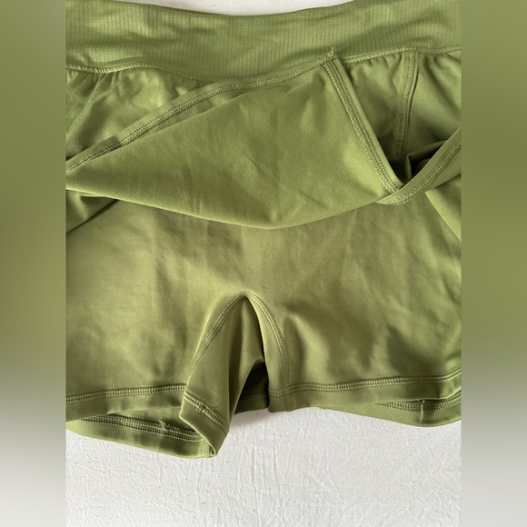 Nike Victory Green Tennis Skirt Side Slit with Shorts Size M - Picture 8 of 10